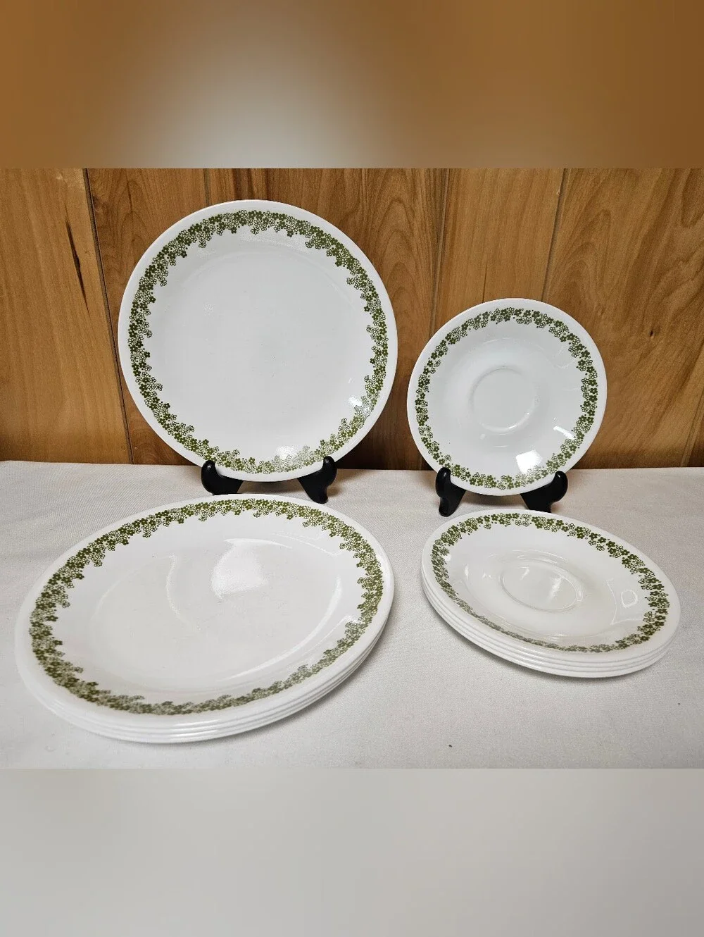 Corelle Crazy Daisy 10 PC Set 5 Saucers 5 Luncheon Plates